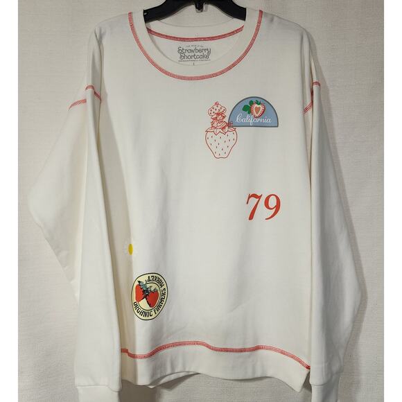 Strawberry shortcake white sweatshirt size Large women's - Picture 1 of 8